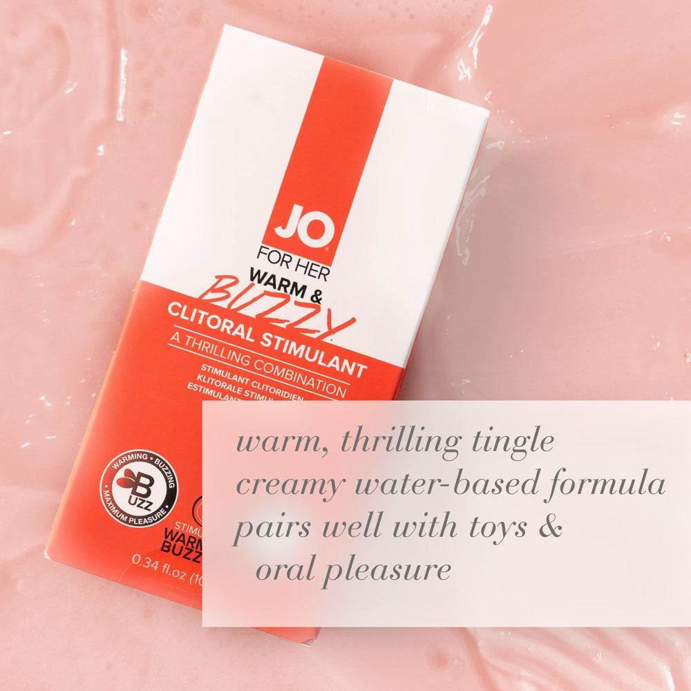 JO Warm & Buzzy – Warming Clitoral Stimulation Gel 10 ml > Essentials > Womens Enhancers - Tophatter Daily Deals