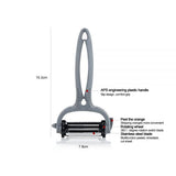 3 in1 Multifunctional 360 Degree Rotary Potato Peeler Gray 0 - Tophatter Daily Deals