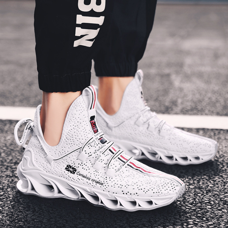 All Red Mesh Sports shoes running Unisex shoes White 0 - Tophatter Daily Deals