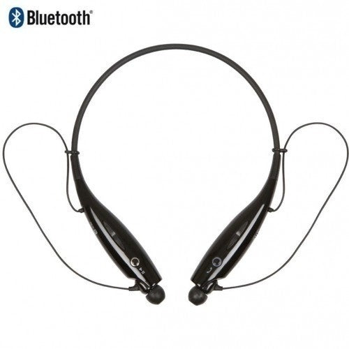 Water-Resistant Behind-the-Neck Bluetooth Stereo Headset Black On-Ear Headphones - Tophatter Daily Deals