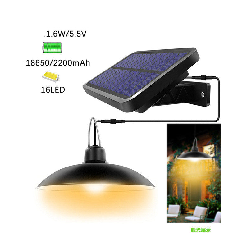 16LED solar chandelier Warm Black 0 - Tophatter Daily Deals