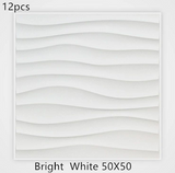 3D solid background wall panel Bright WhiteB12pc 50X50 0 - Tophatter Daily Deals