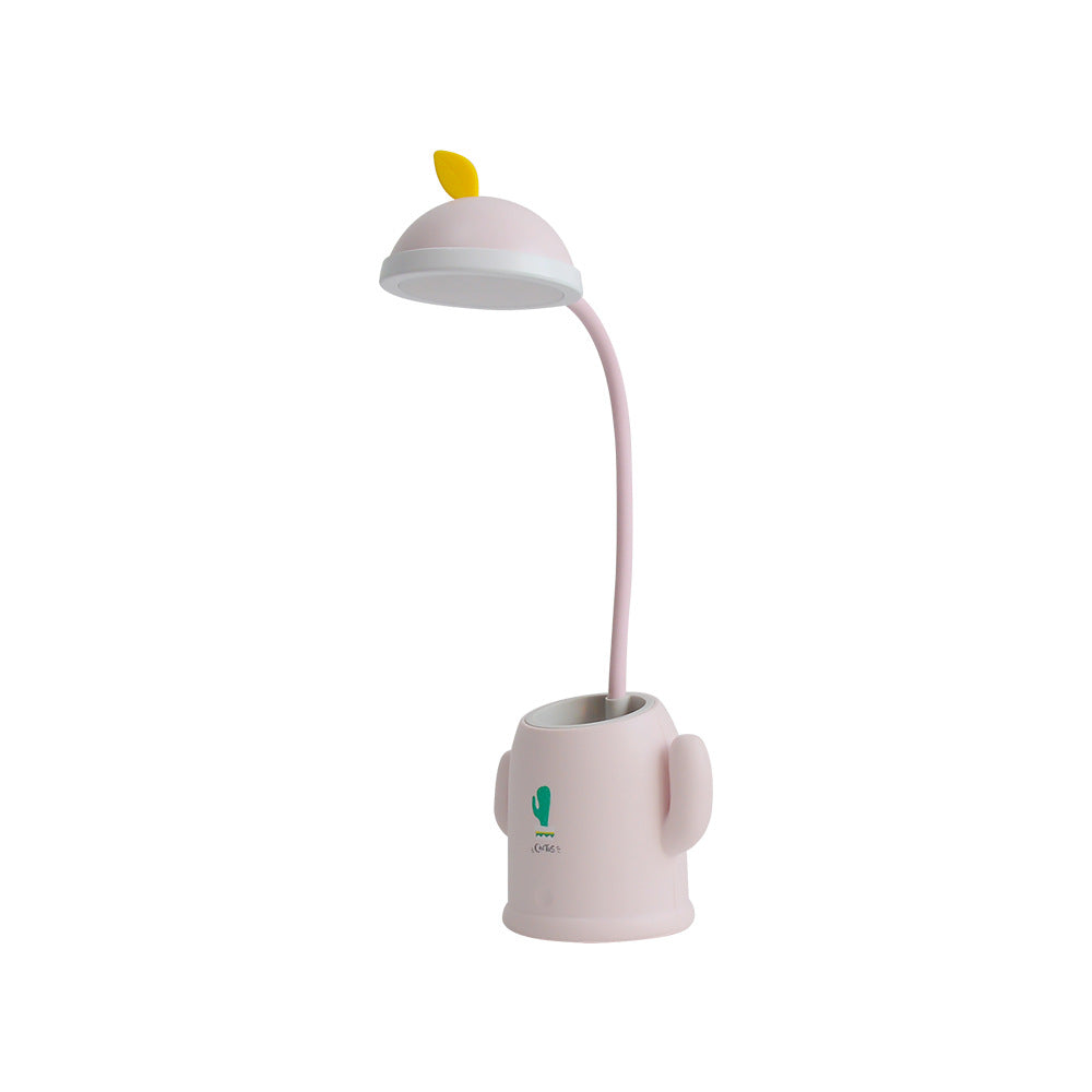 Cactus Pen Holder Table Lamp - USB Rechargeable Desk Light Pink Desk Lamps & Lighting - Tophatter Daily Deals