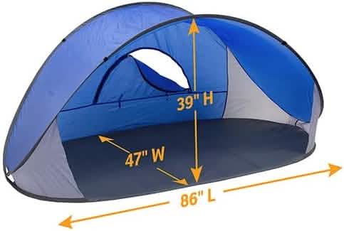 Pop-Up Beach Tent With Carry Bag Everything Else - Tophatter Daily Deals