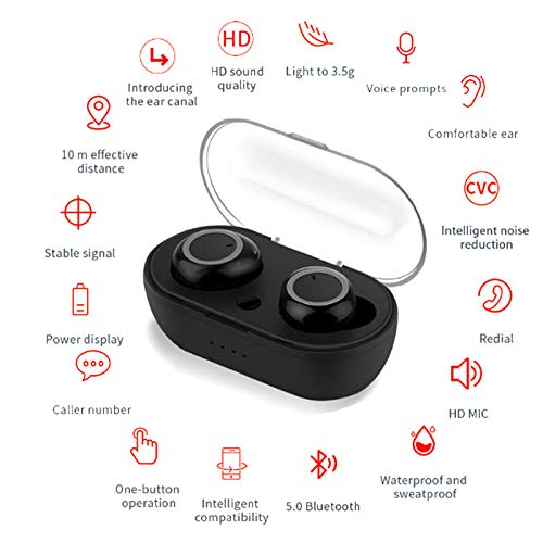 Wireless Earbuds with Charging Case & Touch Controls Headphones - Tophatter Daily Deals
