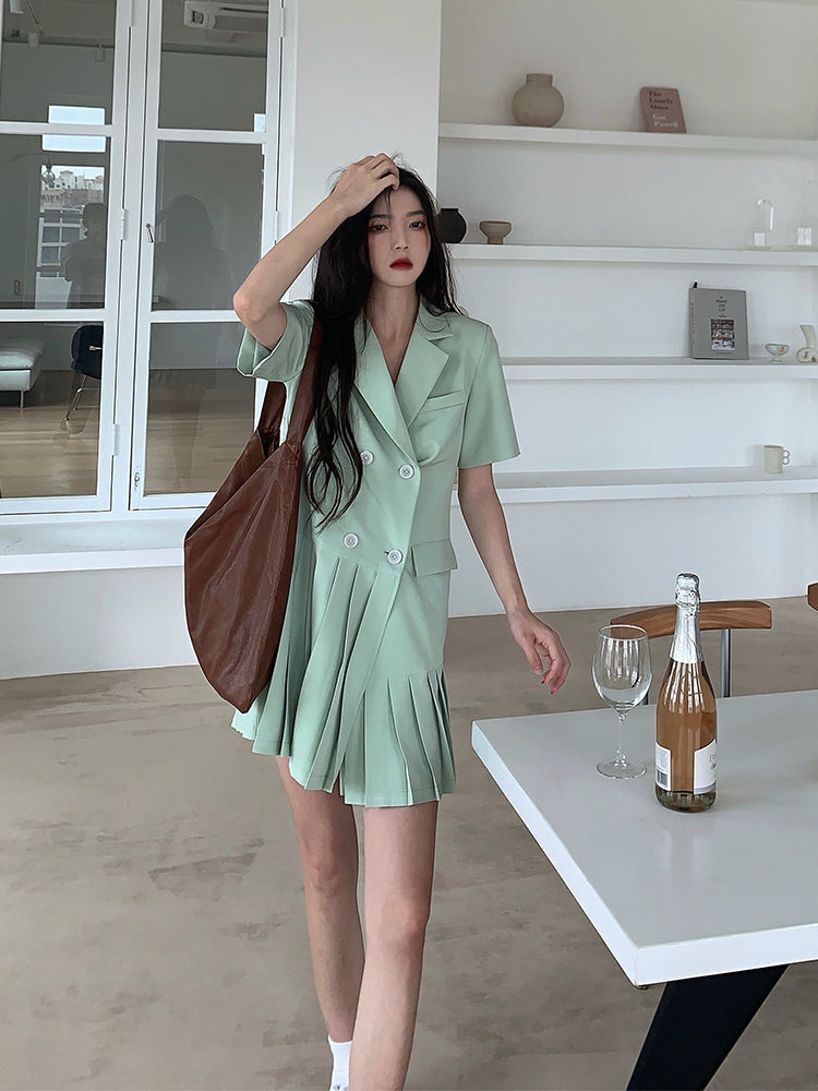 Asakawa Jiuyi Suit Dress Women''s Summer New Style 0 - Tophatter Daily Deals