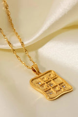 Cubic Zirconia Geometric Pendant Necklace Necklaces - Tophatter Daily Deals