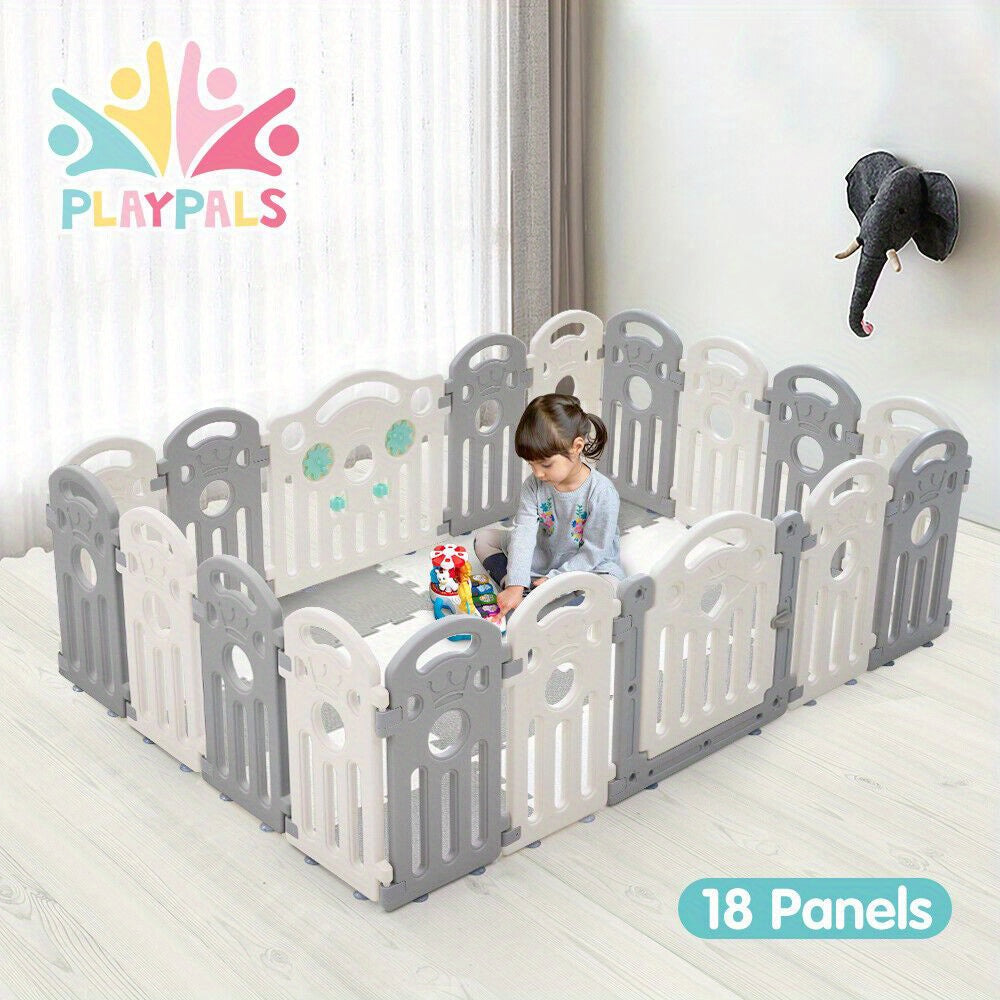 Kids Playpen 18-Panel Baby Safety Gate Fence Baby & Kids > Baby & Kid's Toys > Outdoor Play Equipment - Tophatter Daily Deals