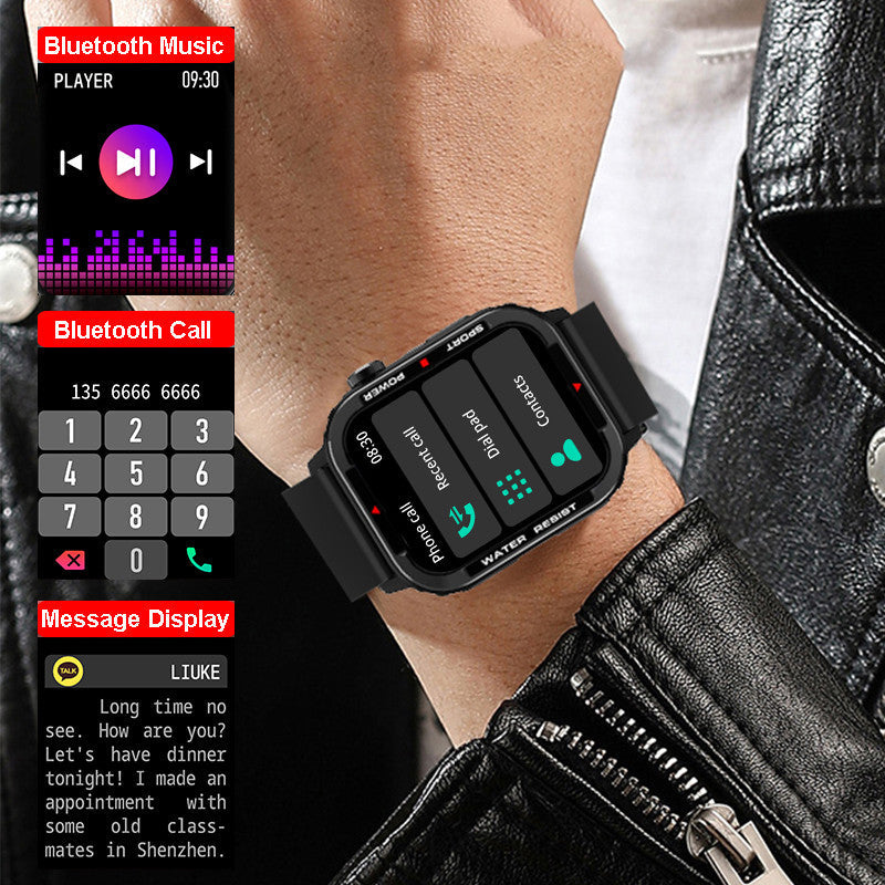 Bluetooth Sports Smartwatch Blood Pressure Blood Oxygen Monitoring 0 - Tophatter Daily Deals