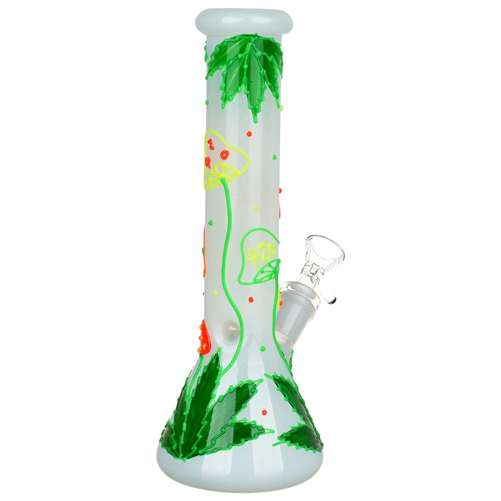 420 Leafy Shroom Glow Beaker Bong Bongs - Tophatter Daily Deals