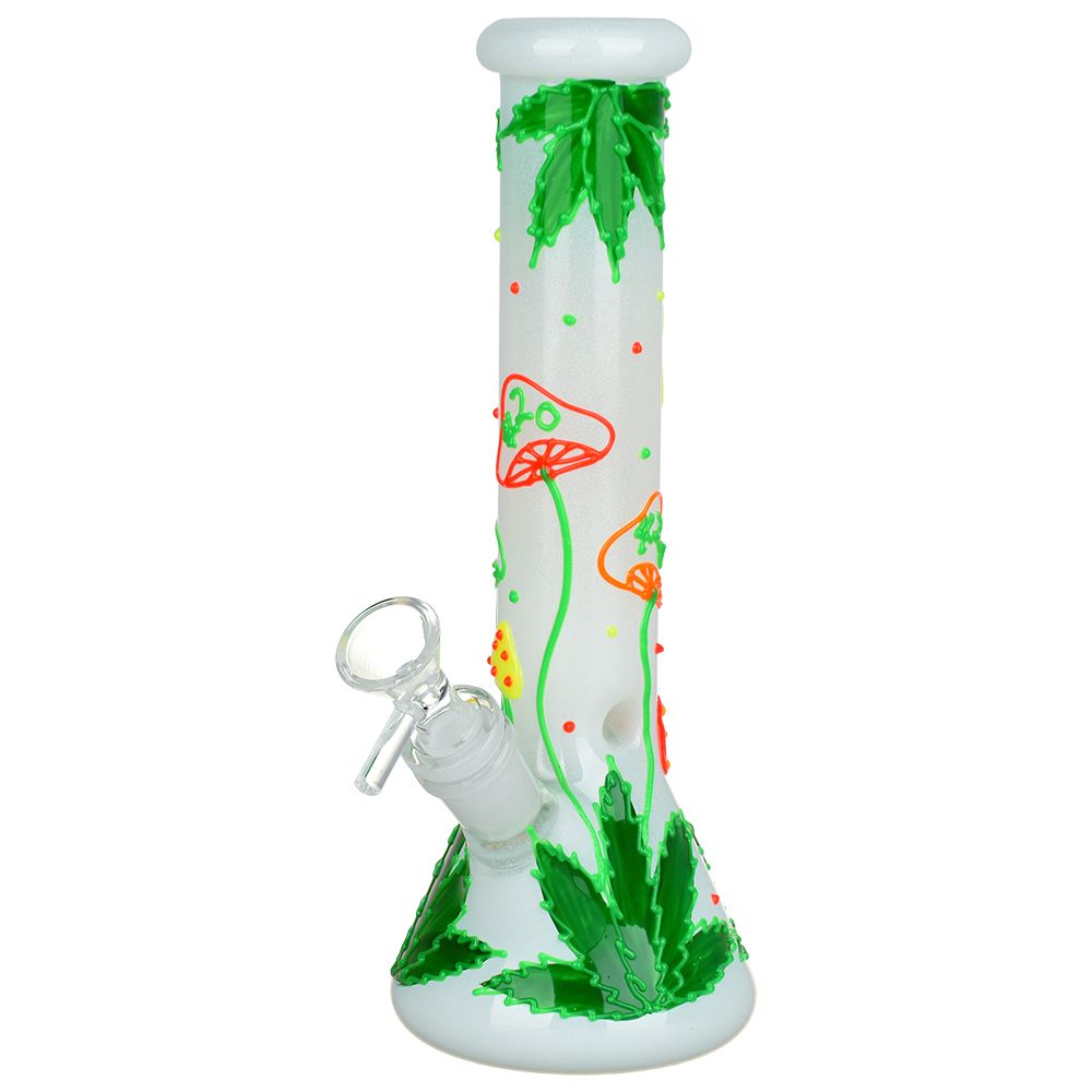420 Leafy Shroom Glow Beaker Bong Bongs - Tophatter Daily Deals