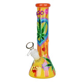 420 Leafy Sunburst Glow Beaker Bong Bongs - Tophatter Daily Deals