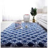 Bedside Pattern Carpet Living Room Tea Table Mat Blue 0 - Tophatter Daily Deals