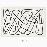 Black And White Line End Table Mat A 0 - Tophatter Daily Deals
