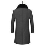 Warm Men’s Mid-Length Wool Jacket - Cozy Lapel, Winter 3D Changing Face Moving Picture Frame - Tophatter Daily Deals