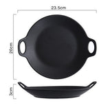 Baking oven-Ear heat resistant baking tray Black Circular 0 - Tophatter Daily Deals