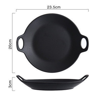 Baking oven-Ear heat resistant baking tray Black Circular 0 - Tophatter Daily Deals