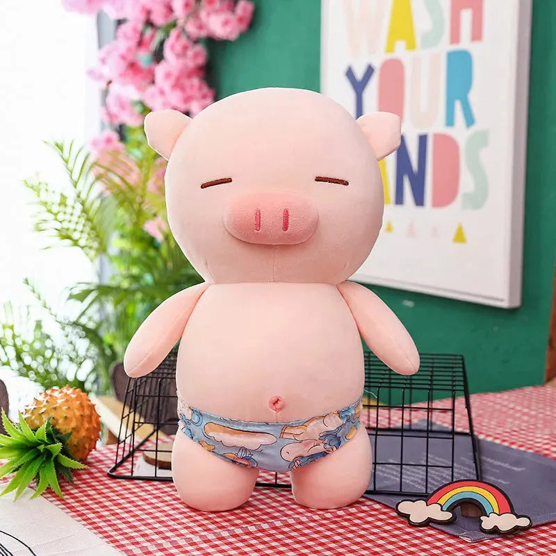 Kawaii Beach Pig Plush Toy Light blue 40cm Humidifier - Tophatter Daily Deals