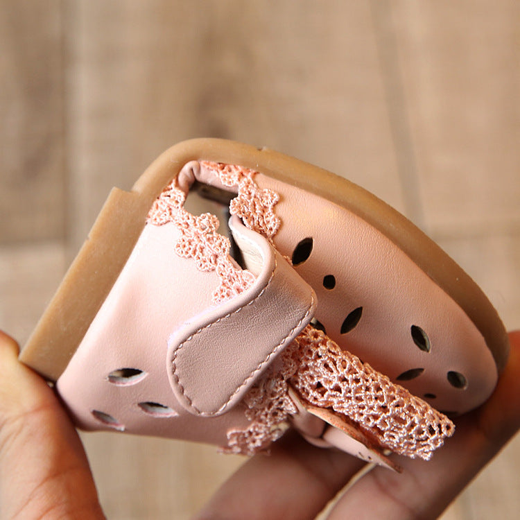 2021 new summer Child Girls half Bow Shoes Sandals Princess 1-3 Baby Toddler shoes' shoes 0 - Tophatter Daily Deals