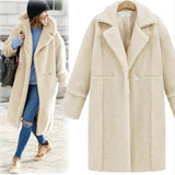 Warm Relaxed Women’s Wool Coat - Mid Length Wool Blend, City White 3D Changing Face Moving Picture Frame - Tophatter Daily Deals