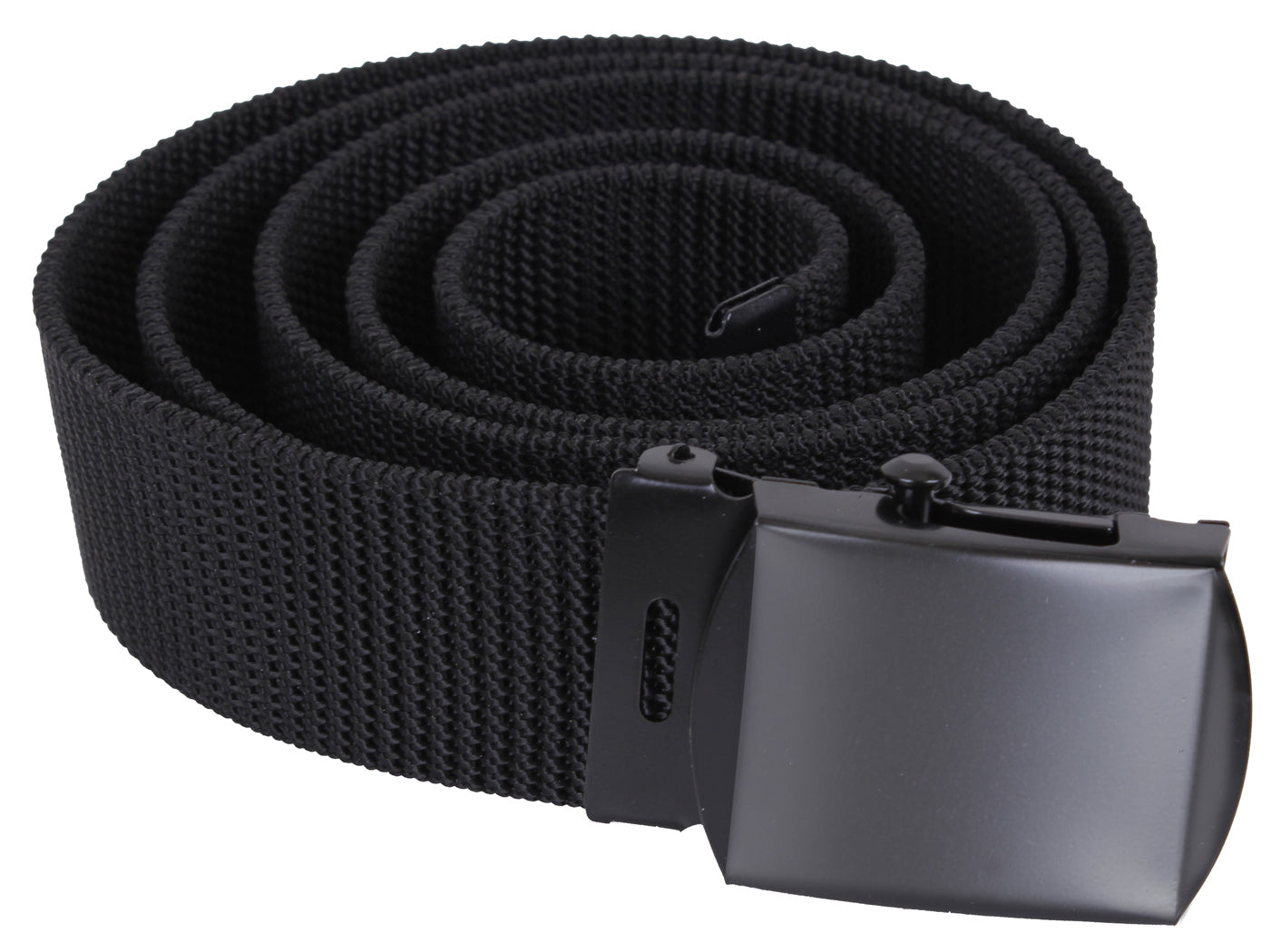 Rothco Nylon Web Belt - Black Webbing 44" - Tophatter Daily Deals