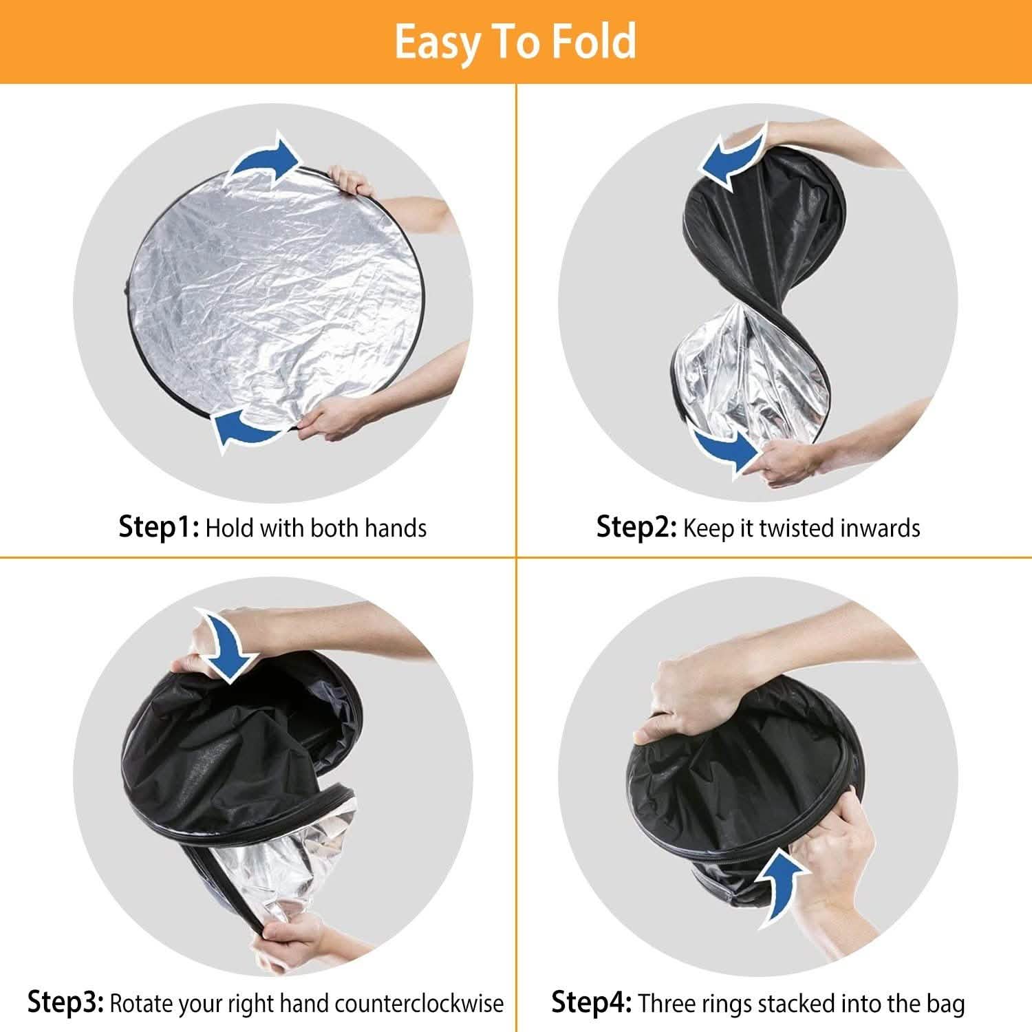 42.5" 5 In 1 Photography Round Light Collapsible Reflector Everything Else - Tophatter Daily Deals