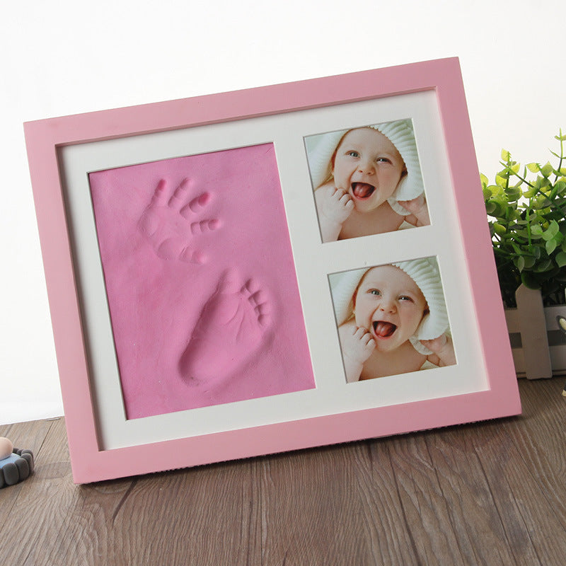 Baby Baby Hand And Foot Print Pad Photo Frame E 0 - Tophatter Daily Deals
