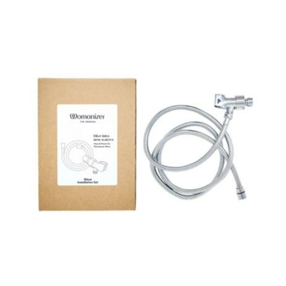 Womanizer Wave Shower Hose And Shower Arm Mount Set Chrome - Tophatter Daily Deals