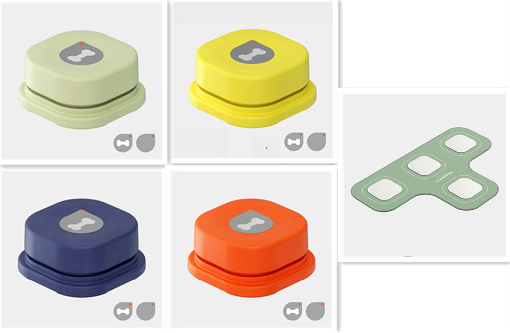 4 Colors Pet Communication Button One-click Prevent Physical Inactivity Recordable Dog Talking Button Toy Cat Toy Pet Products Set3 0 - Tophatter Daily Deals