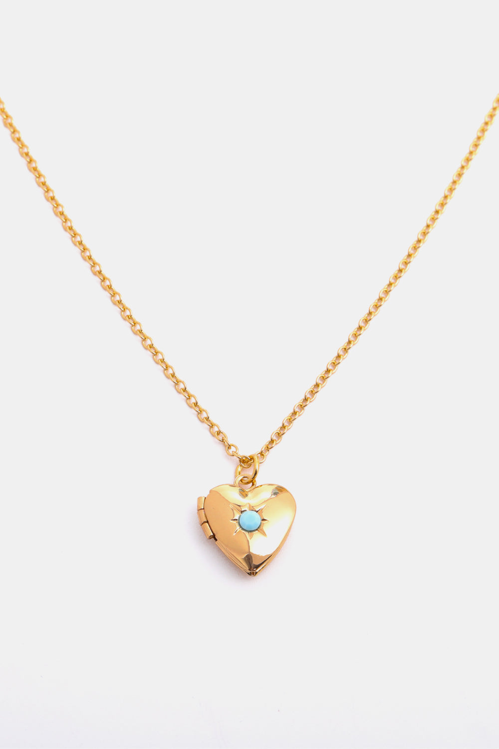 Zircon Heart Shape 14K Gold-Plated Pendant Necklace December One Size Necklaces - Tophatter Daily Deals