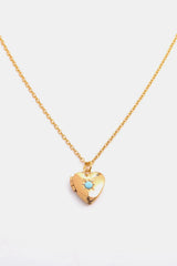 Zircon Heart Shape 14K Gold-Plated Pendant Necklace December One Size Necklaces - Tophatter Daily Deals