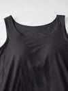 Round Neck Wide Strap Mini Tank Dress with Bra Casual Dresses - Tophatter Daily Deals