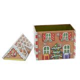 Dana Kubrik Large Gingerbread House Tin | Festive Christmas Storage Tin Tin - Tophatter Daily Deals