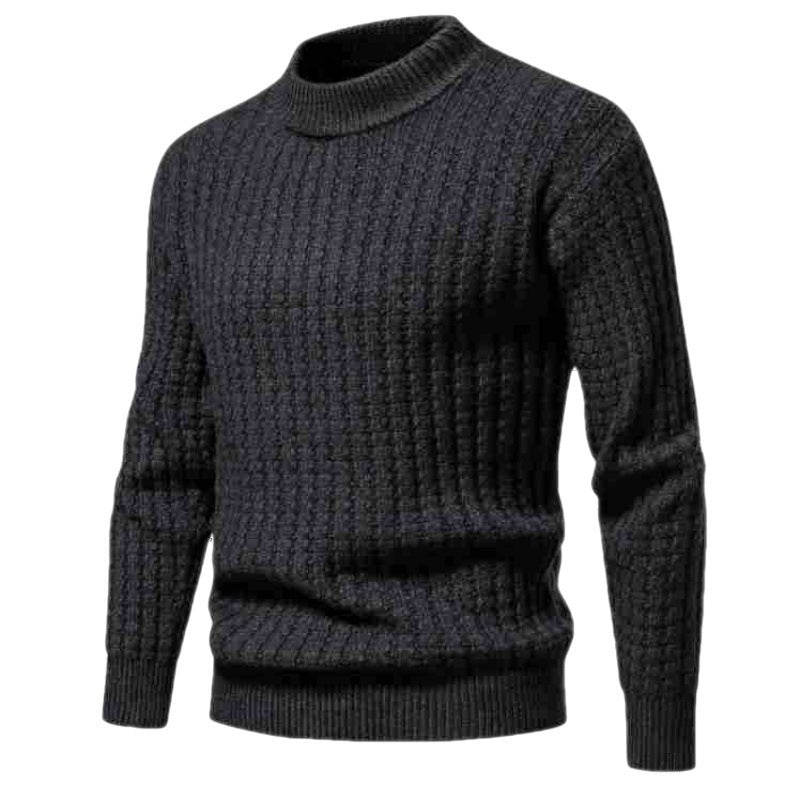 Warm Men's Knit Sweater - Round Neck Ribbed Knit, Autumn 3D Changing Face Moving Picture Frame - Tophatter Daily Deals
