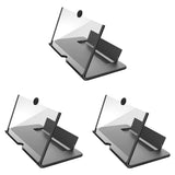 3D Screen Magnifier Signal Booster Mobile Screen Lightweight Foldable Magnifying Glass 3pc black 0 - Tophatter Daily Deals