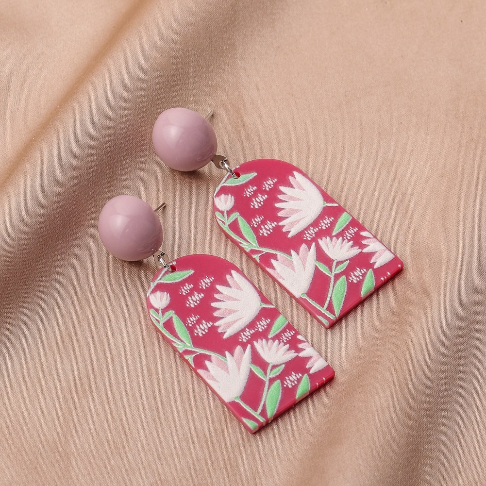 3d Printing Plant Flowers And Animals Doodle Earrings I 0 - Tophatter Daily Deals