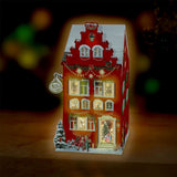 3D LED Christmas House Advent Calendar with Light-Up Windows - 18.5x30cm Advent Calendar - Tophatter Daily Deals