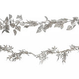 Silver Leaf Christmas Garland | Artificial Vine for Christmas Tree - 180cm Garland - Tophatter Daily Deals