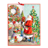 Santa at the Mantel Christmas Advent Calendar | Picture Advent Calendar 41x32cm Advent Calendar - Tophatter Daily Deals