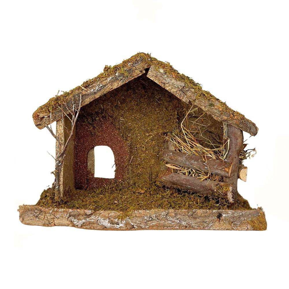 Traditional Rustic Stable Barn Christmas Decoration For Nativity Figures Nativity Set - Tophatter Daily Deals