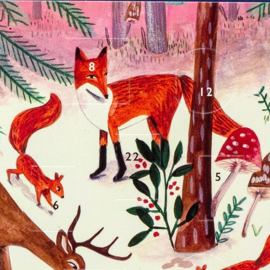 Woodland Friends - Christmas Advent Calendar Greetings Card & Envelope Advent Calendar - Tophatter Daily Deals