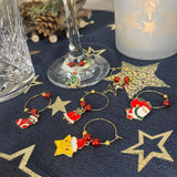 Christmas Wine Glass Charms | 6-Piece Novelty Glass Markers for Christmas Party Wine Glass Charms - Tophatter Daily Deals