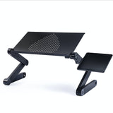 Aluminum Alloy Laptop Desk Folding Table Computer Desk Black 0 - Tophatter Daily Deals