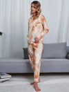 Tie-Dye Round Neck Top and Pants Lounge Set Loungewear Sets - Tophatter Daily Deals