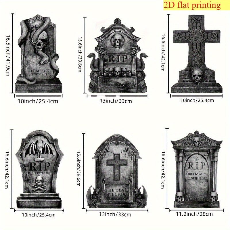 Halloween Tombstone Decoration Set of 6 Halloween - Tophatter Daily Deals