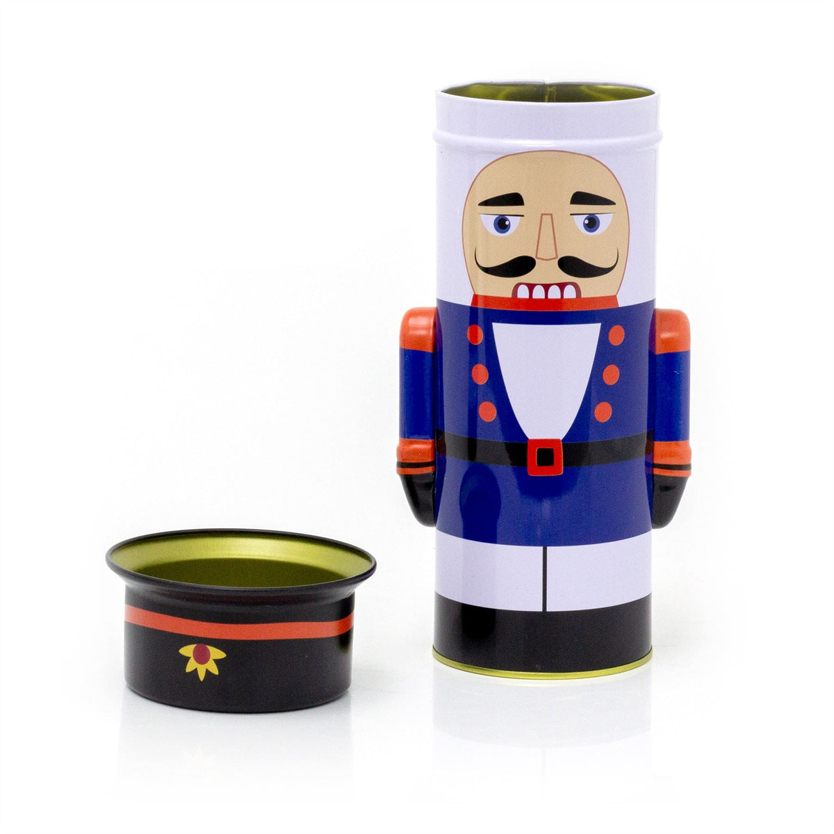Christmas Nutcracker Storage Tin | 3D Nutcracker Soldier-Shaped Biscuit Tin Tin - Tophatter Daily Deals