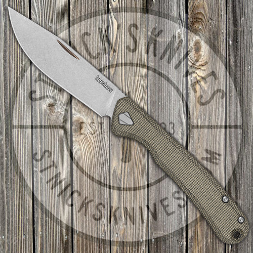 Kershaw Federalist - Slip Joint - Green Micarta - CPM-154 - 4320 - CLOSEOUT Knives - Tophatter Daily Deals