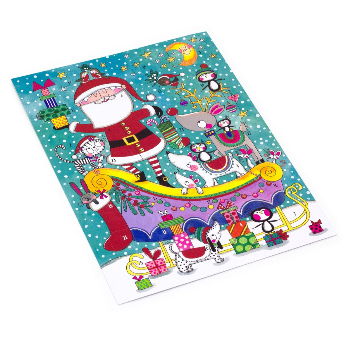 Santa Sleigh Animals Christmas Advent Calendar | Children's Traditional Calendar Advent Calendar - Tophatter Daily Deals