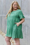 HEYSON Sweet As Can Be Full Size Textured Woven Babydoll Dress Casual Dresses - Tophatter Daily Deals