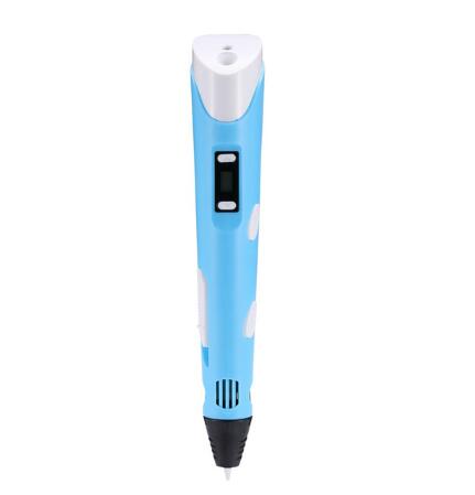 3D print pen 3D pen two generation graffiti 3D stereoscopic paintbrush children puzzle painting toys Blue USB 0 - Tophatter Daily Deals